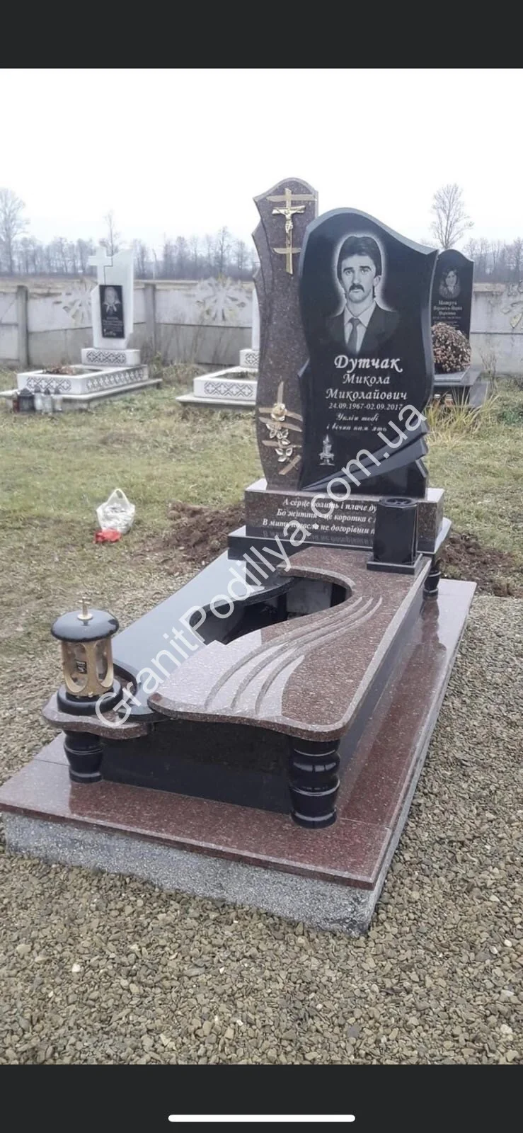 Одинарний пам'ятник з граніту - Кам'янець-Подільський | GranitPodillya